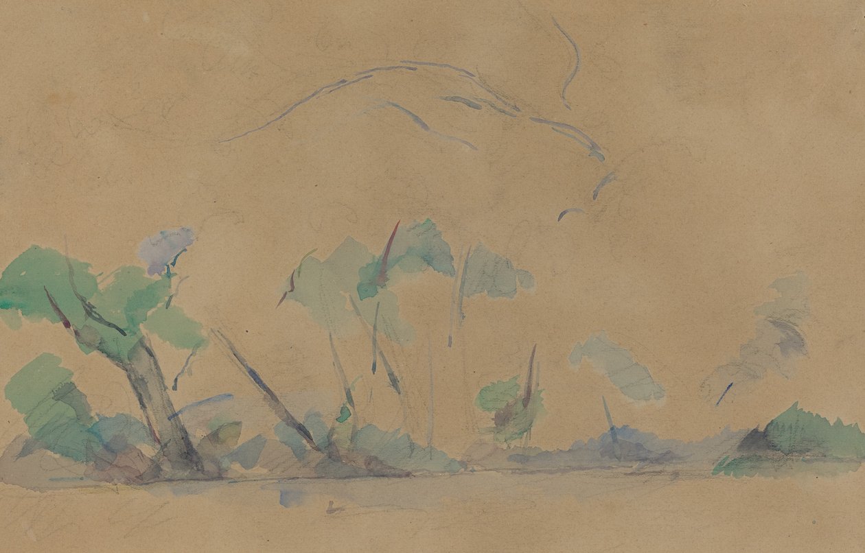 Mont Sainte-Victoire [recto], c. 1895. od Paul Cézanne