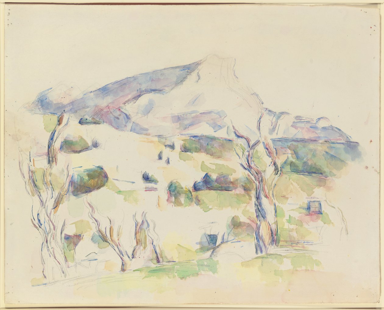 Mont Sainte-Victoire, pohled na Lauves, 1902-06 od Paul Cézanne