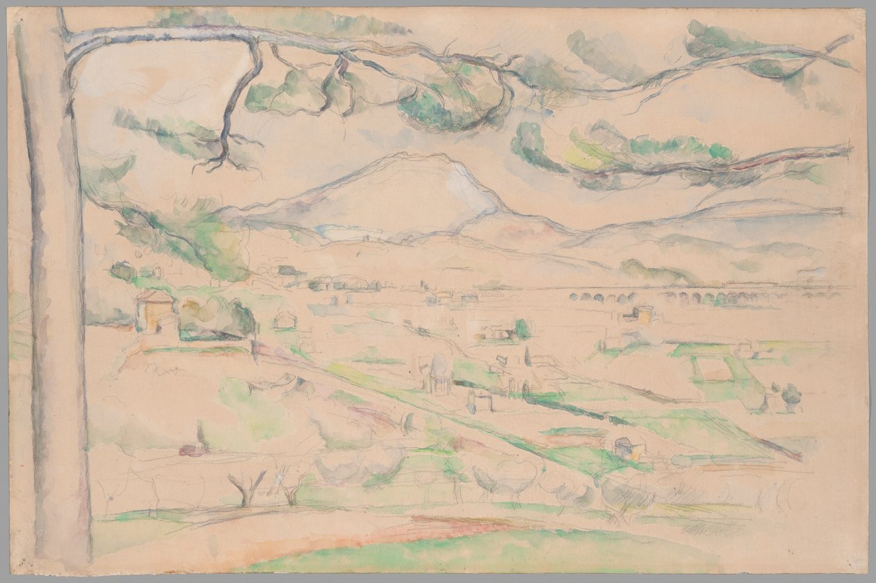 Montagne Saint-Victoire (Údolí oblouku) od Paul Cézanne