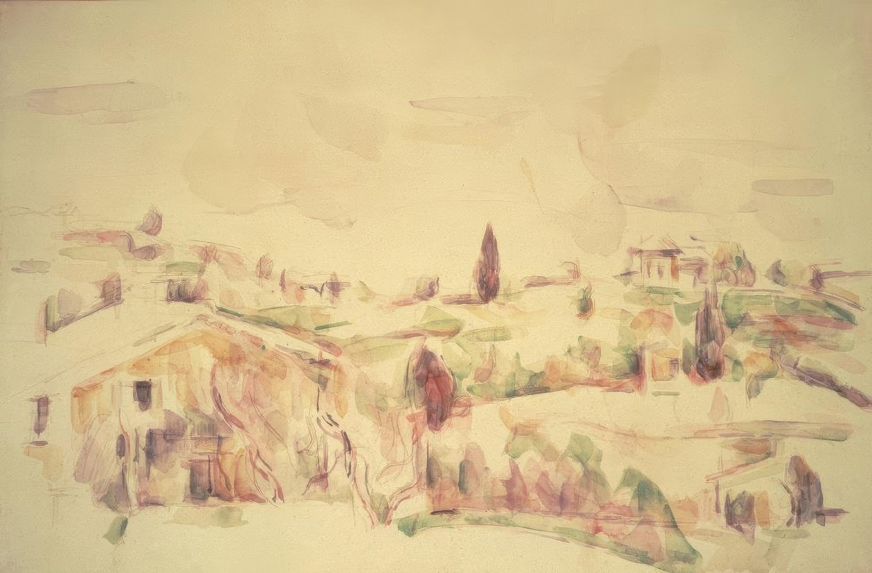 Provensálská krajina od Paul Cézanne