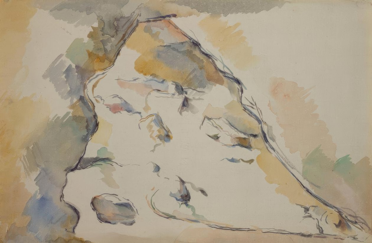 Rochers je Caverne od Paul Cézanne