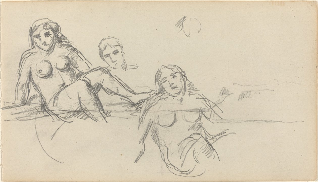 Sedící koupající [verso] od Paul Cézanne