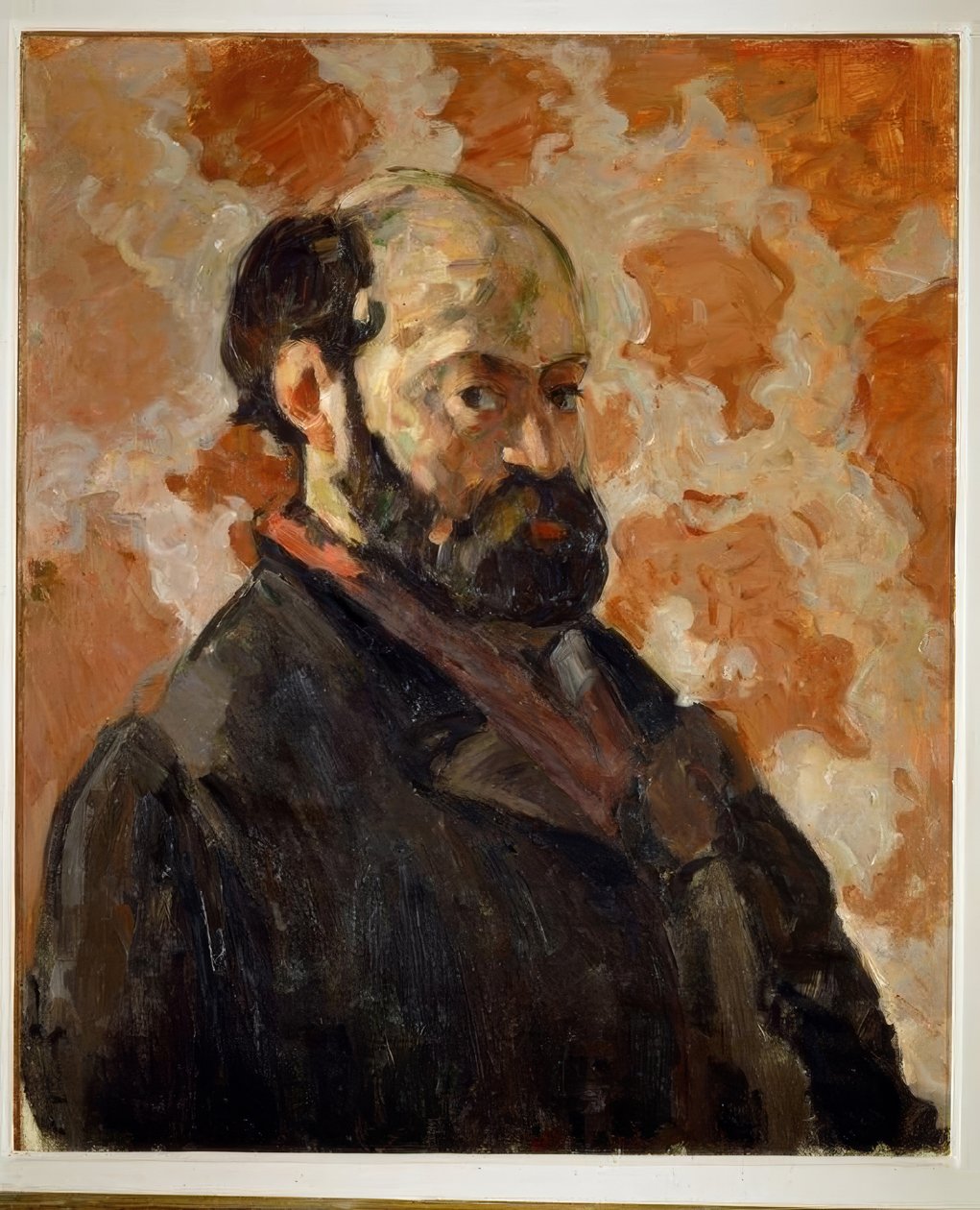 Autoportrét na růžovém pozadí od Paul Cézanne