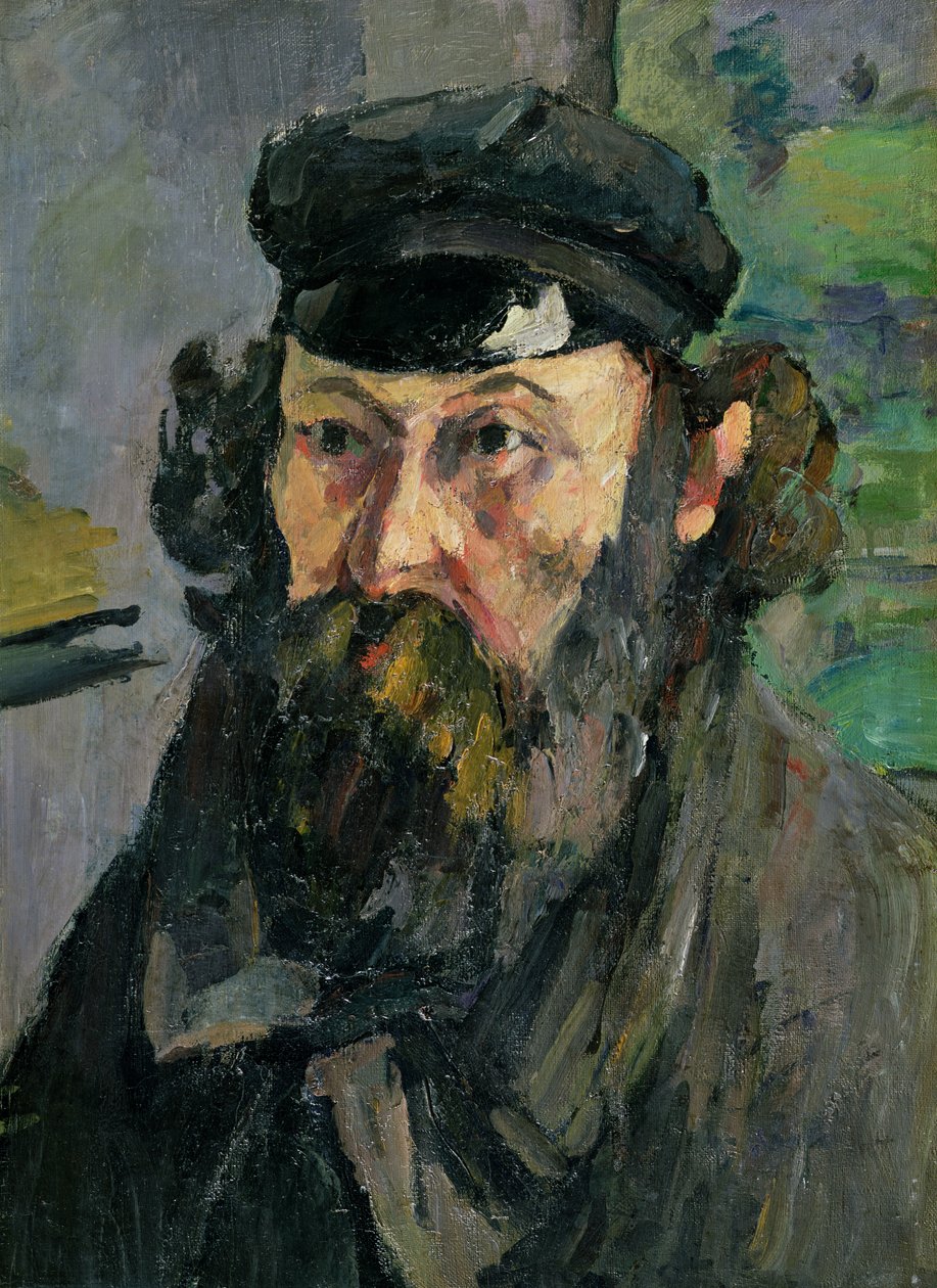 Autoportrét v čepici od Paul Cézanne