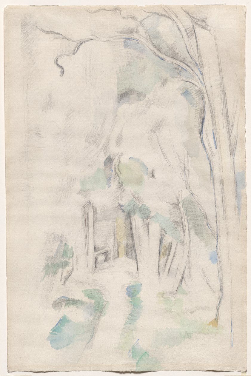Stezka v lese od Paul Cézanne