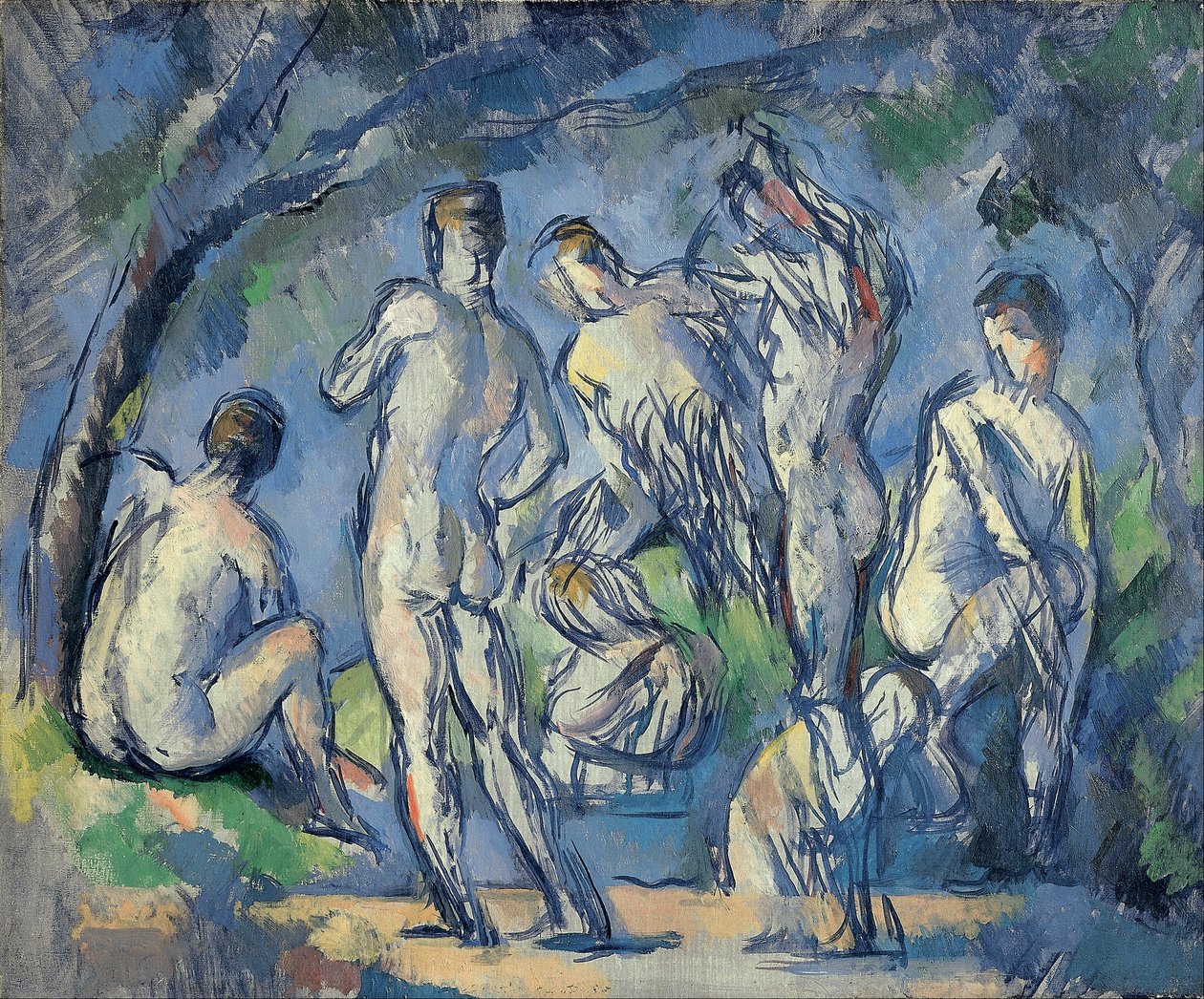 Sedm koupajících se od Paul Cézanne