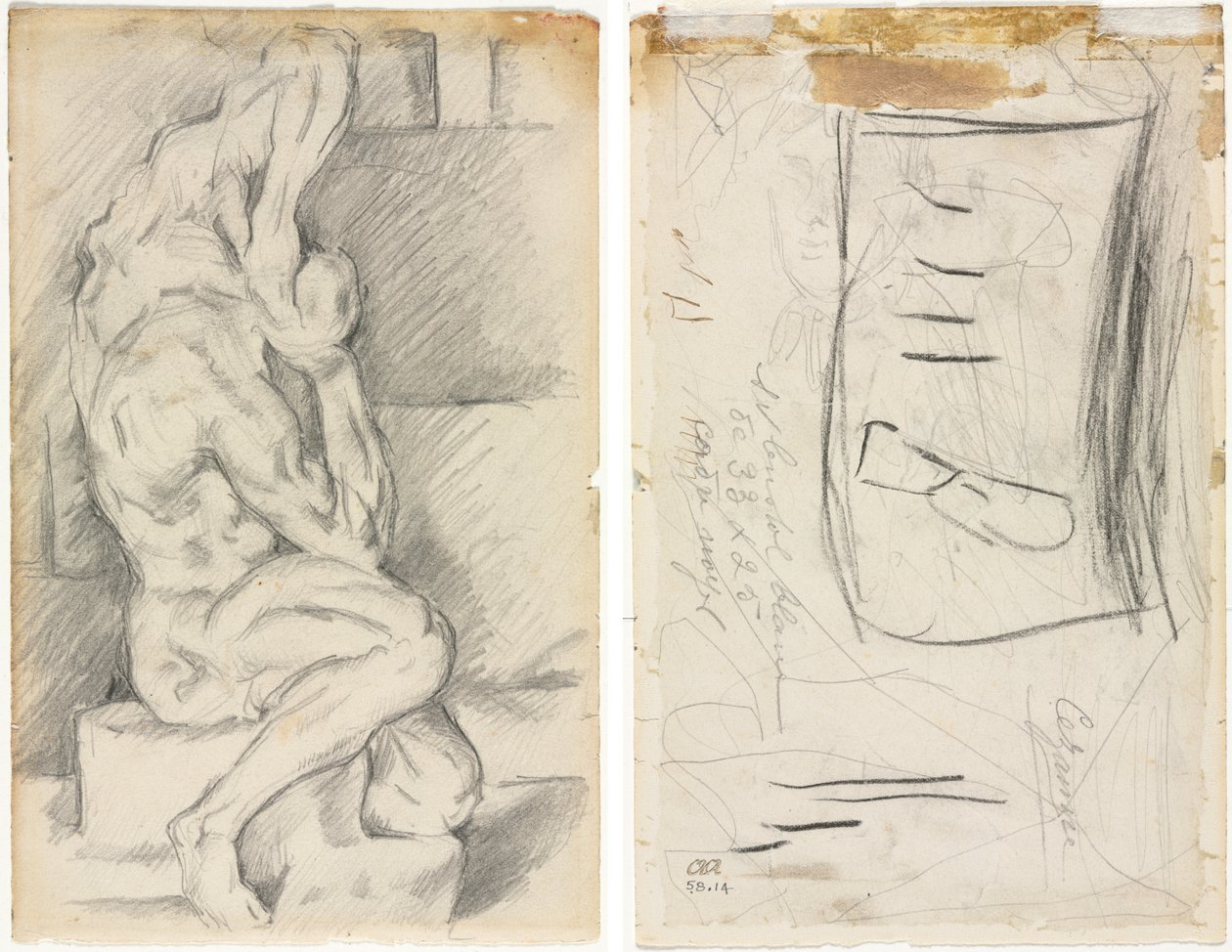 Náčrt anatomické sochy (recto) Náčrt Madame Cézanne (verze) od Paul Cézanne