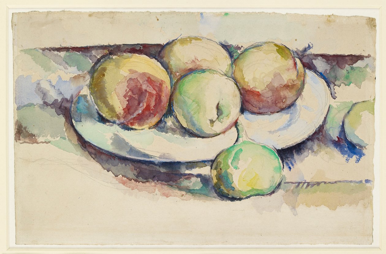 Zátiší broskví a fíků, konec 19. století od Paul Cézanne