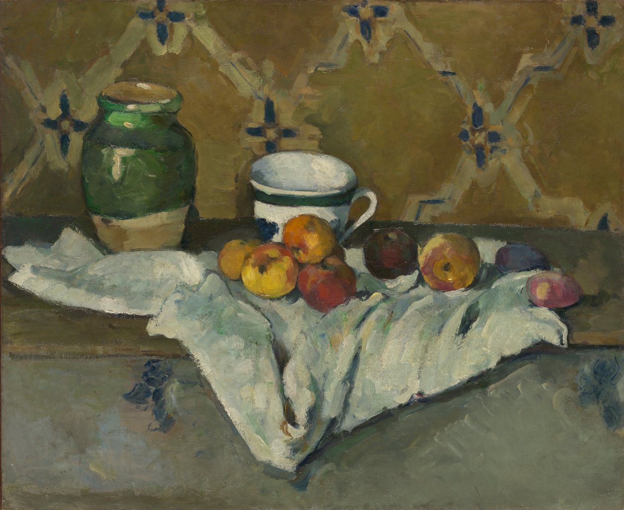 Zátiší se sklenicí, pohárem a jablky, ca. 1877. od Paul Cézanne