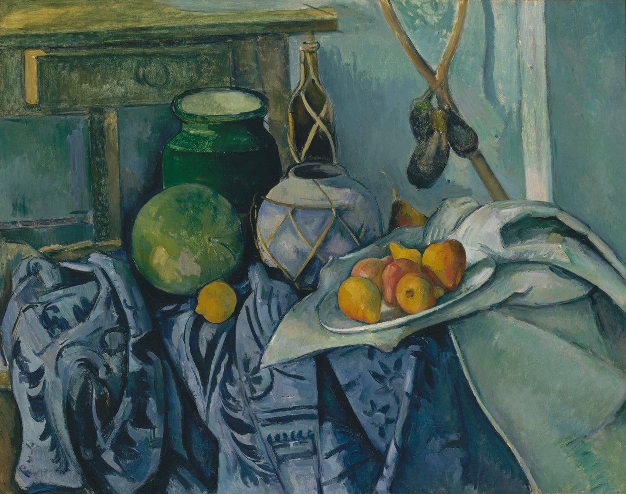 Zátiší se zázvorovou sklenicí a lilkem, 1893-94. od Paul Cézanne