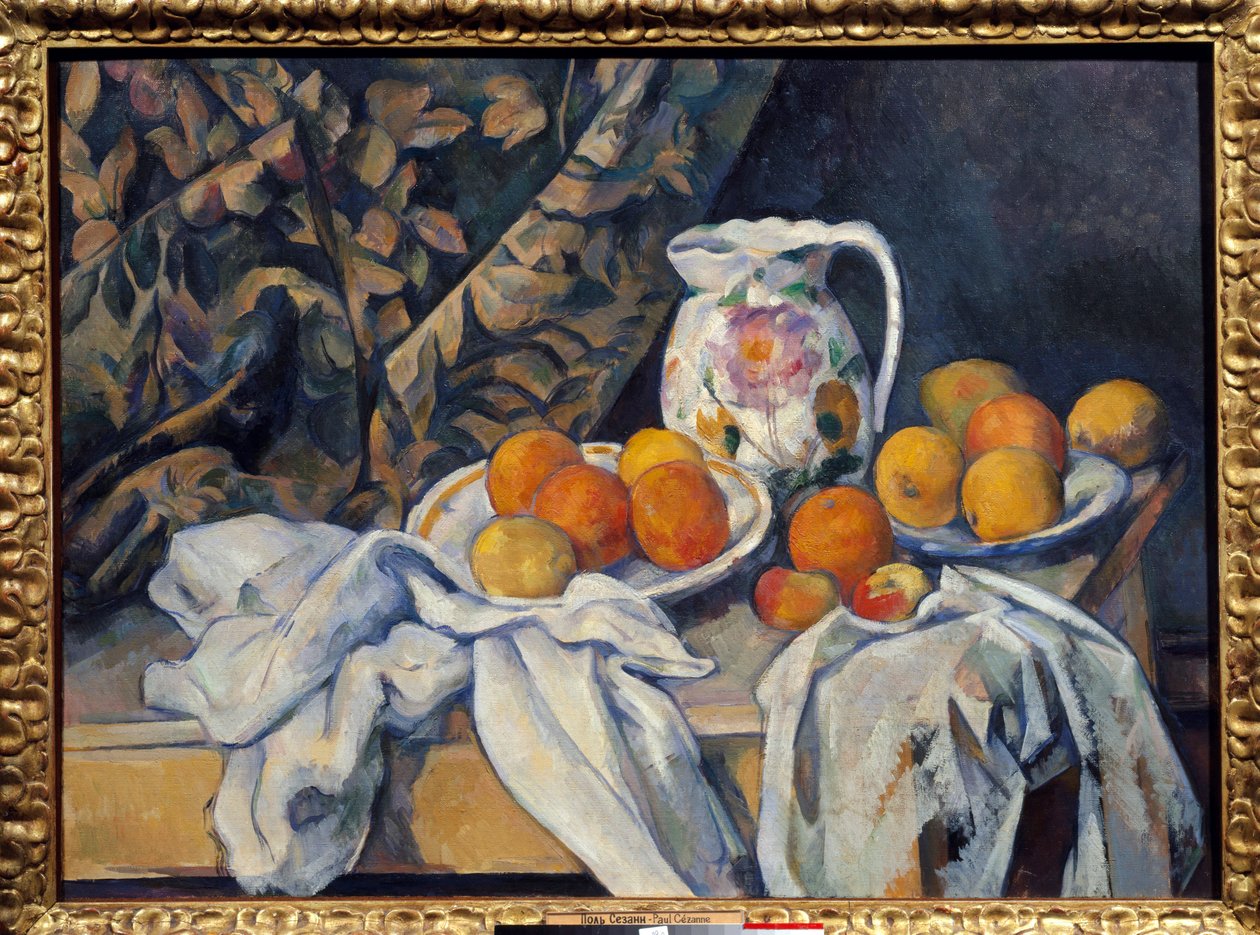 Zátiší na závěsu. Obraz Paula Cezanna (1839-1906) od Paul Cézanne
