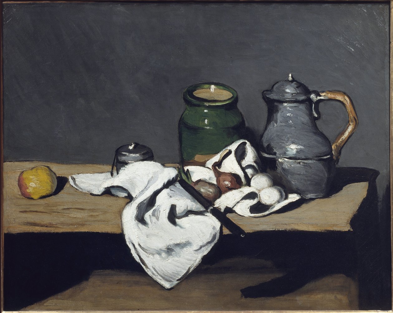 Zátiší s varnou konvicí - olej na plátně od Paul Cézanne