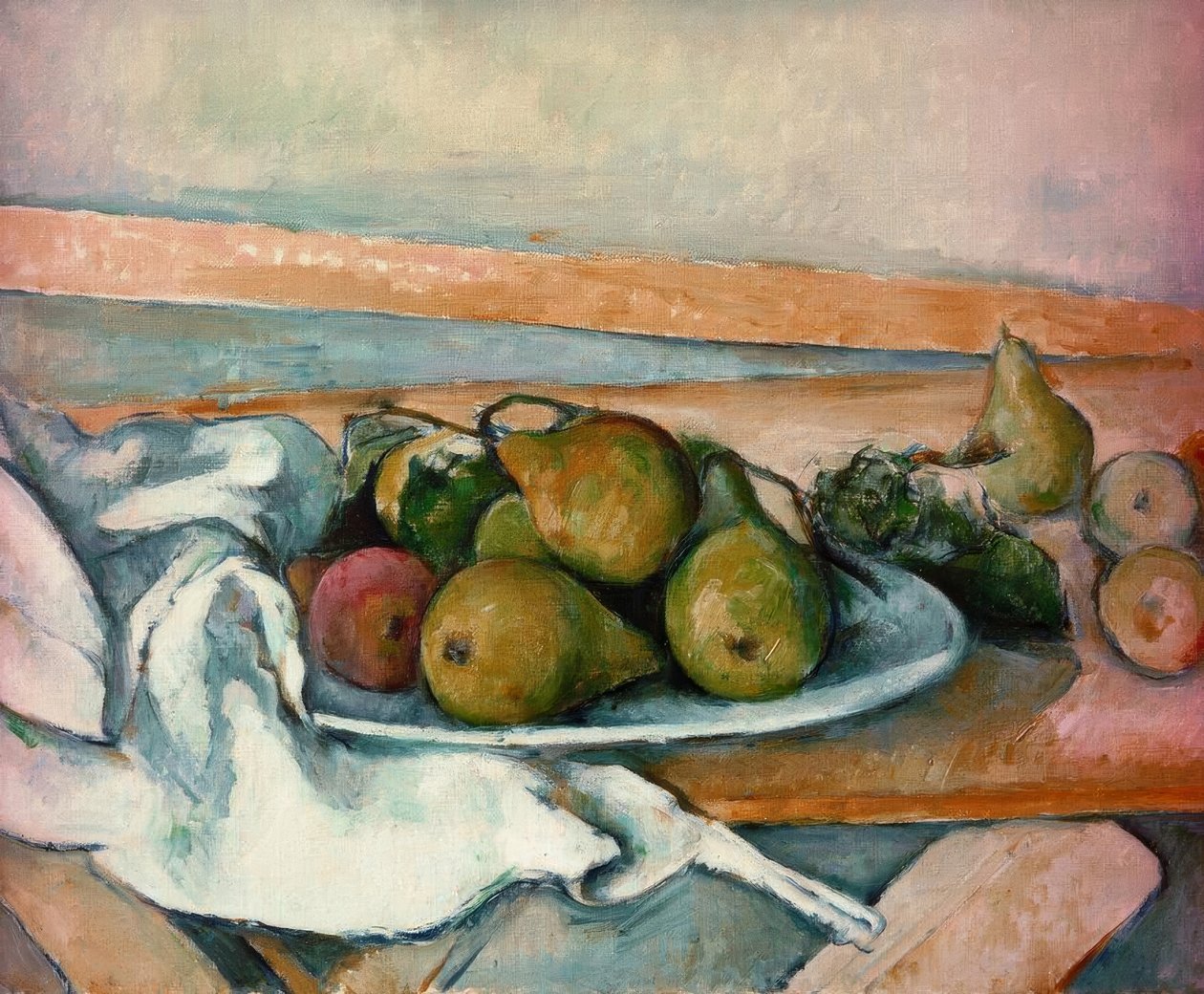 Zátiší s hruškami od Paul Cézanne