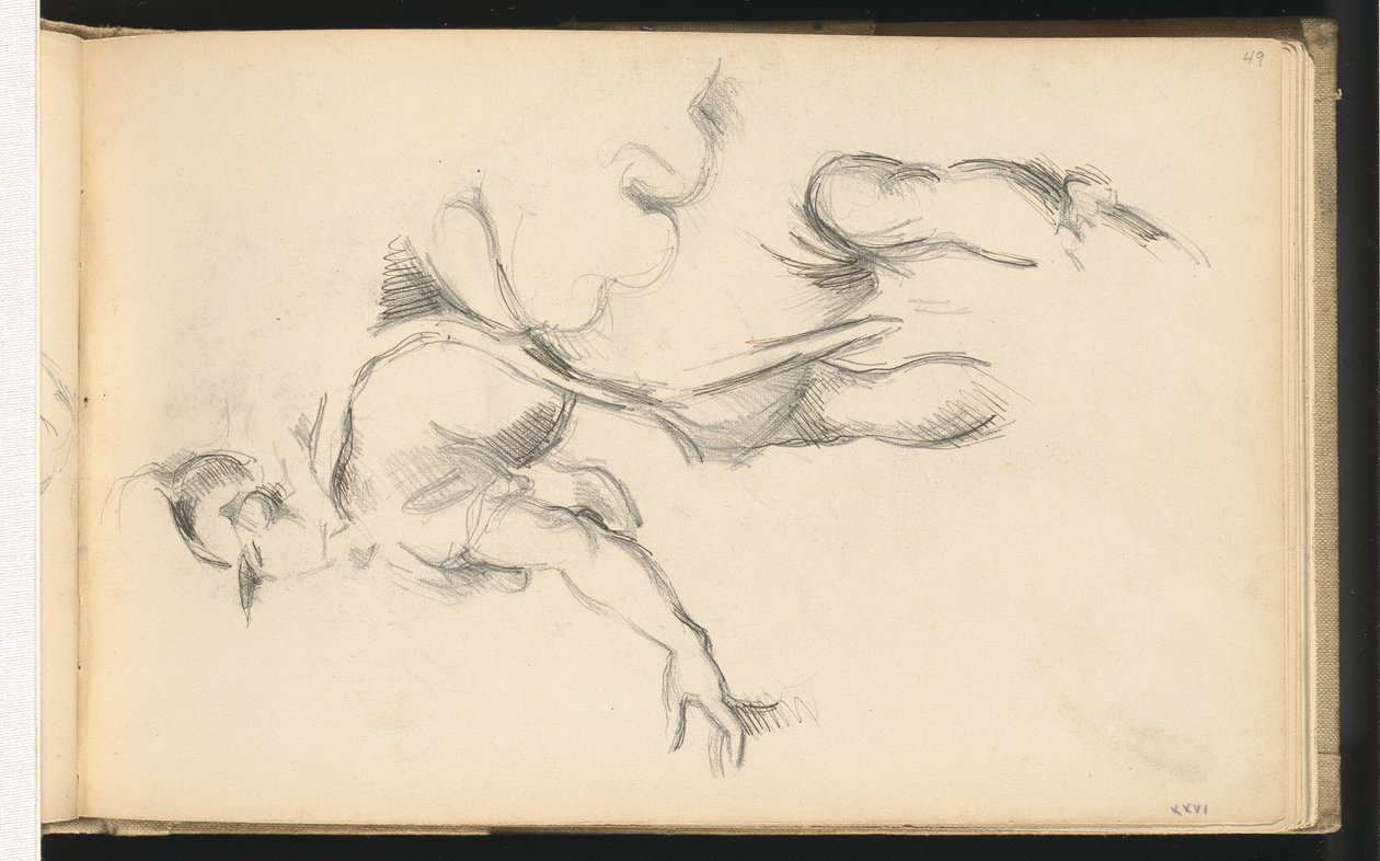 Studie alegorické postavy Francie v Rubensově Výměně dvou princezen, 18821885. od Paul Cézanne