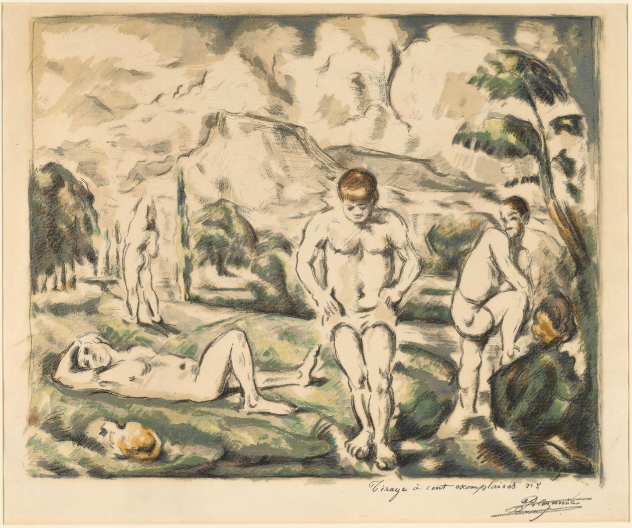 The Bathers (velký talíř) od Paul Cézanne