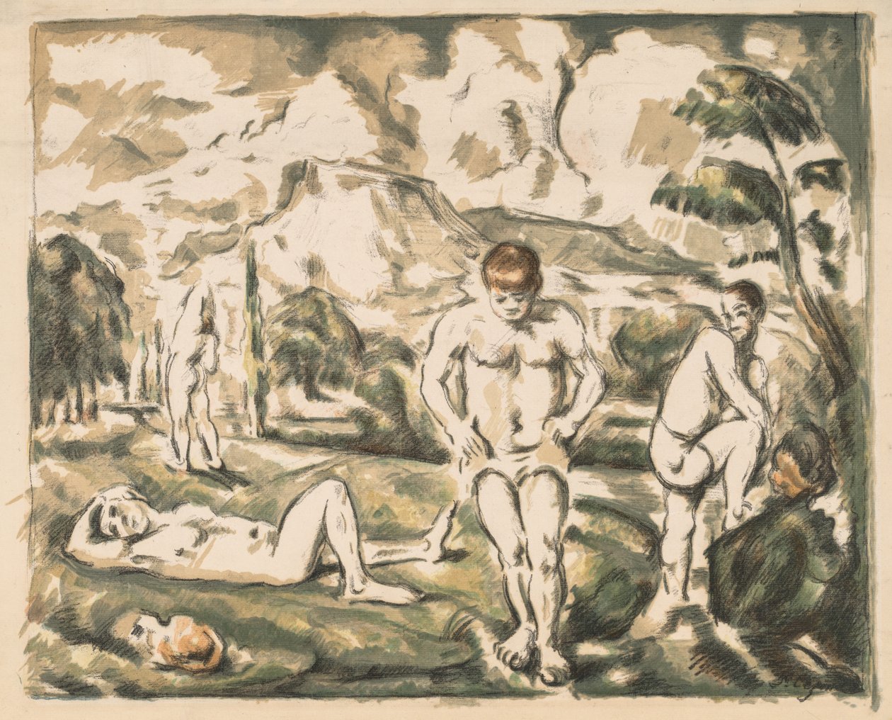 The Bathers (velký talíř) od Paul Cézanne