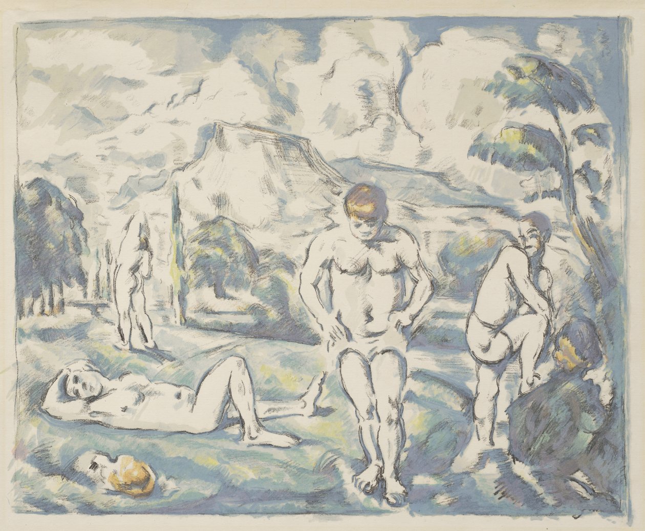The Bathers: Velký talíř, 1898 od Paul Cézanne