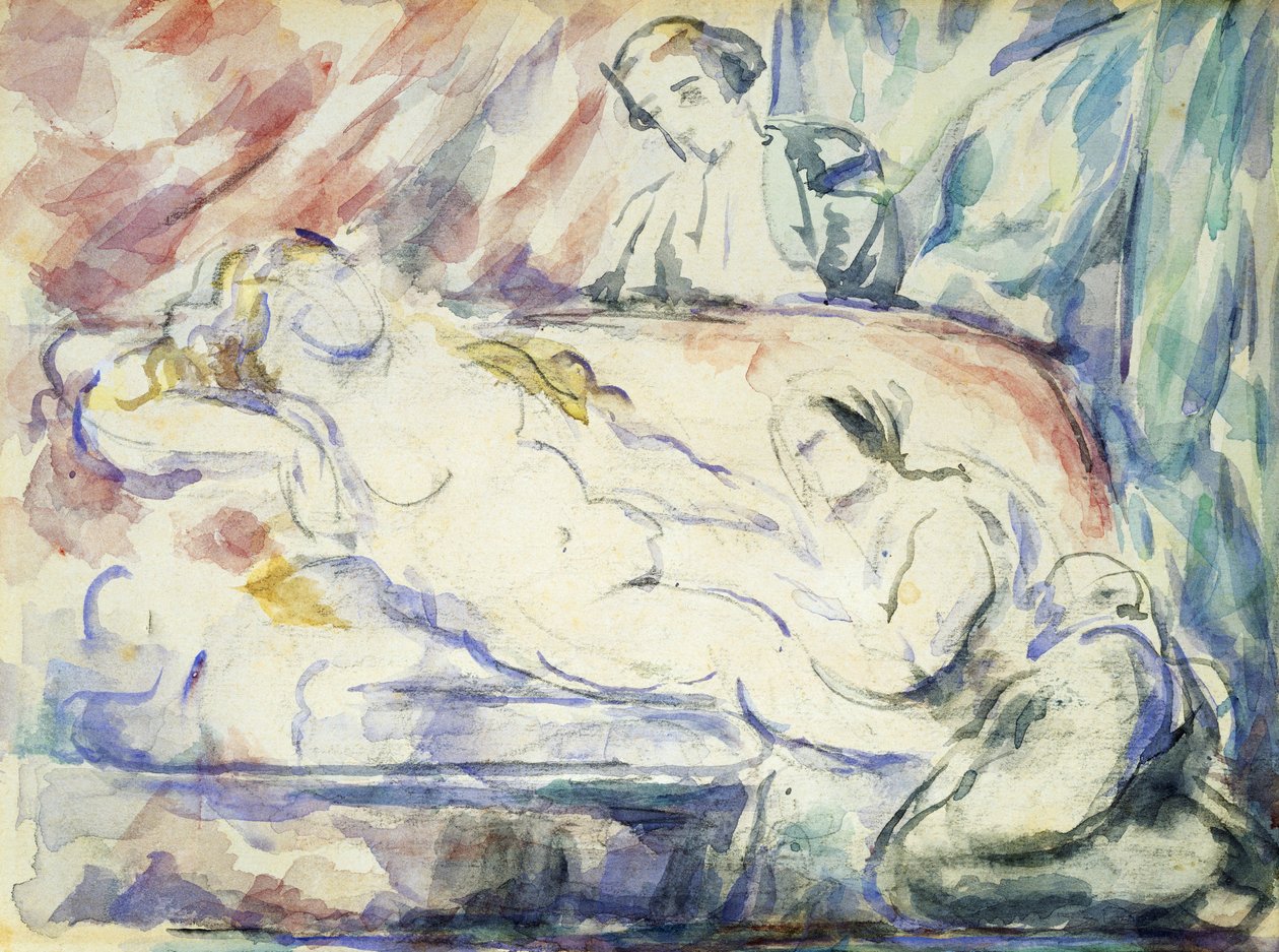 Záchod kurtizány, kolem roku 1880 od Paul Cézanne