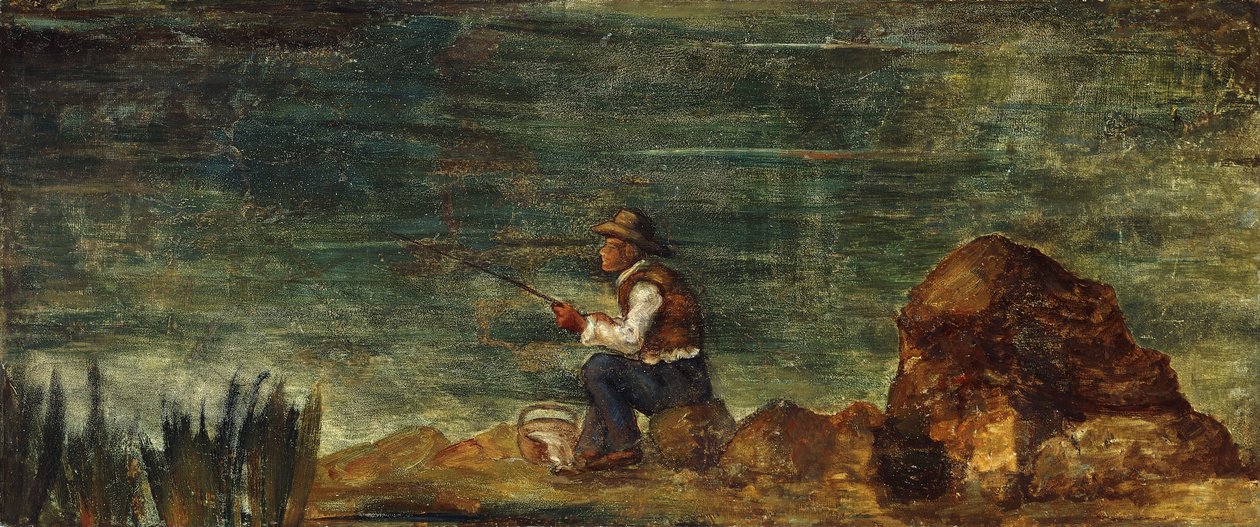 Rybář na skále; Rybář na skále, 1862-1864 od Paul Cézanne