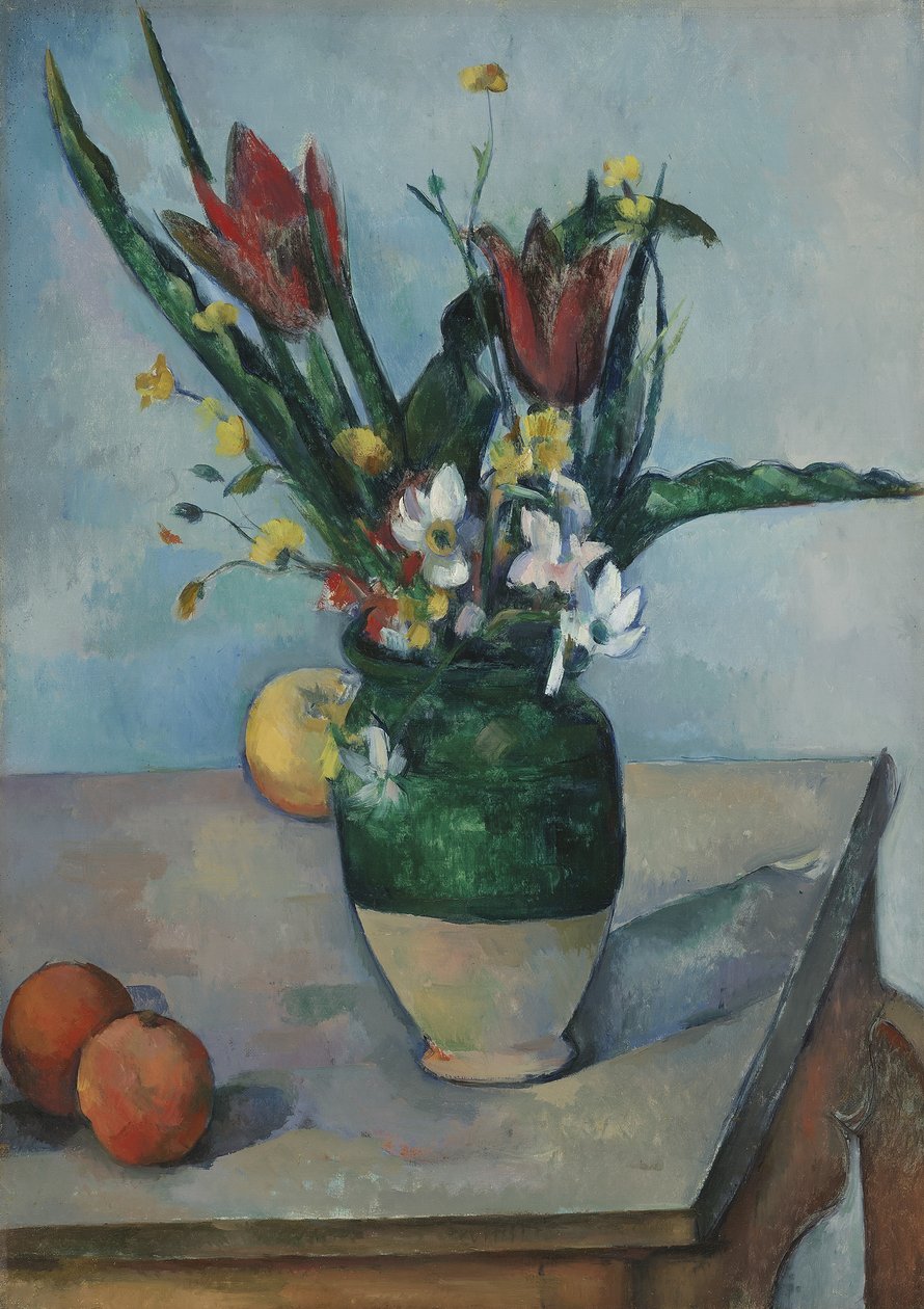 Váza s tulipány, kolem roku 1890 od Paul Cézanne