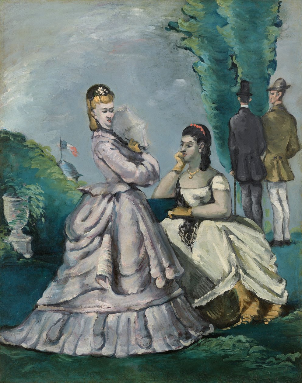 Rozhovor, 1870-71 od Paul Cézanne