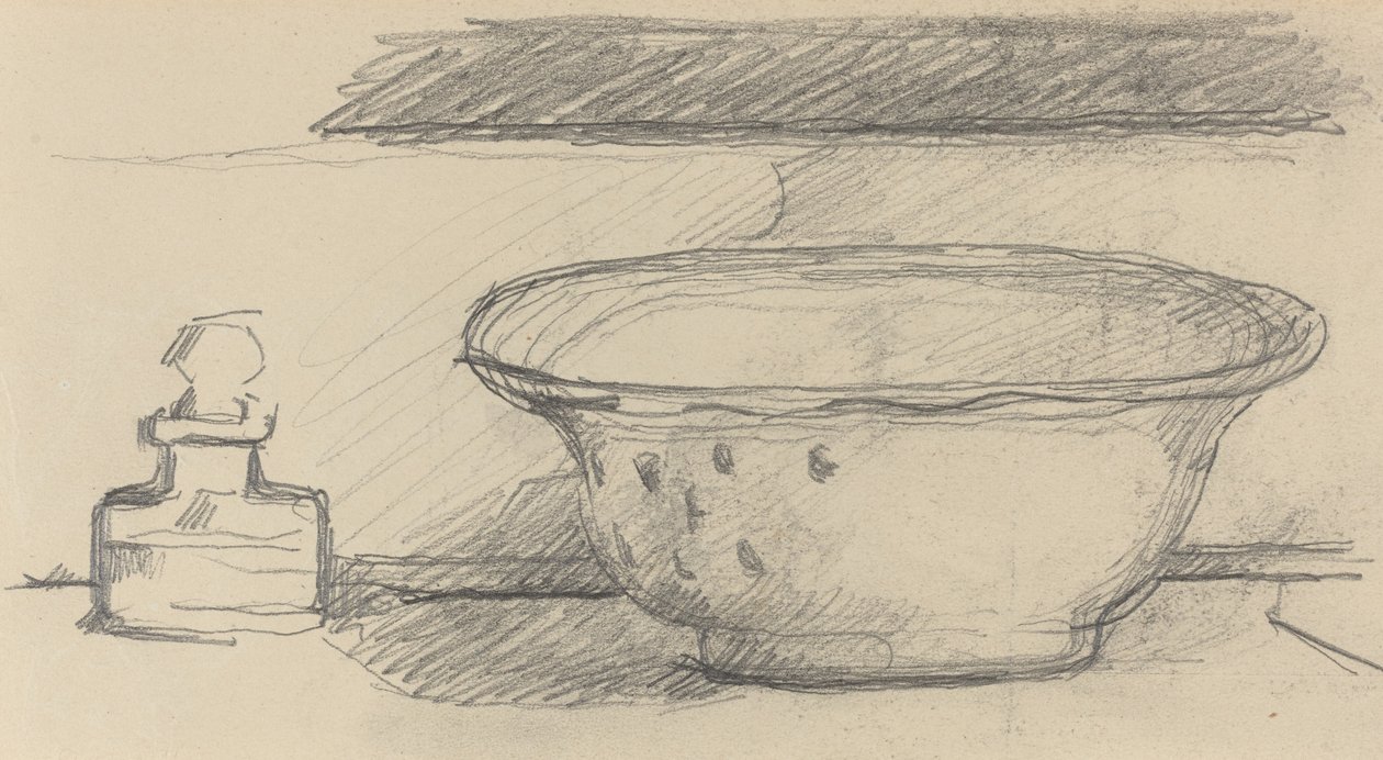 Láhev na umyvadlo a vůně [recto], 18771881. od Paul Cézanne