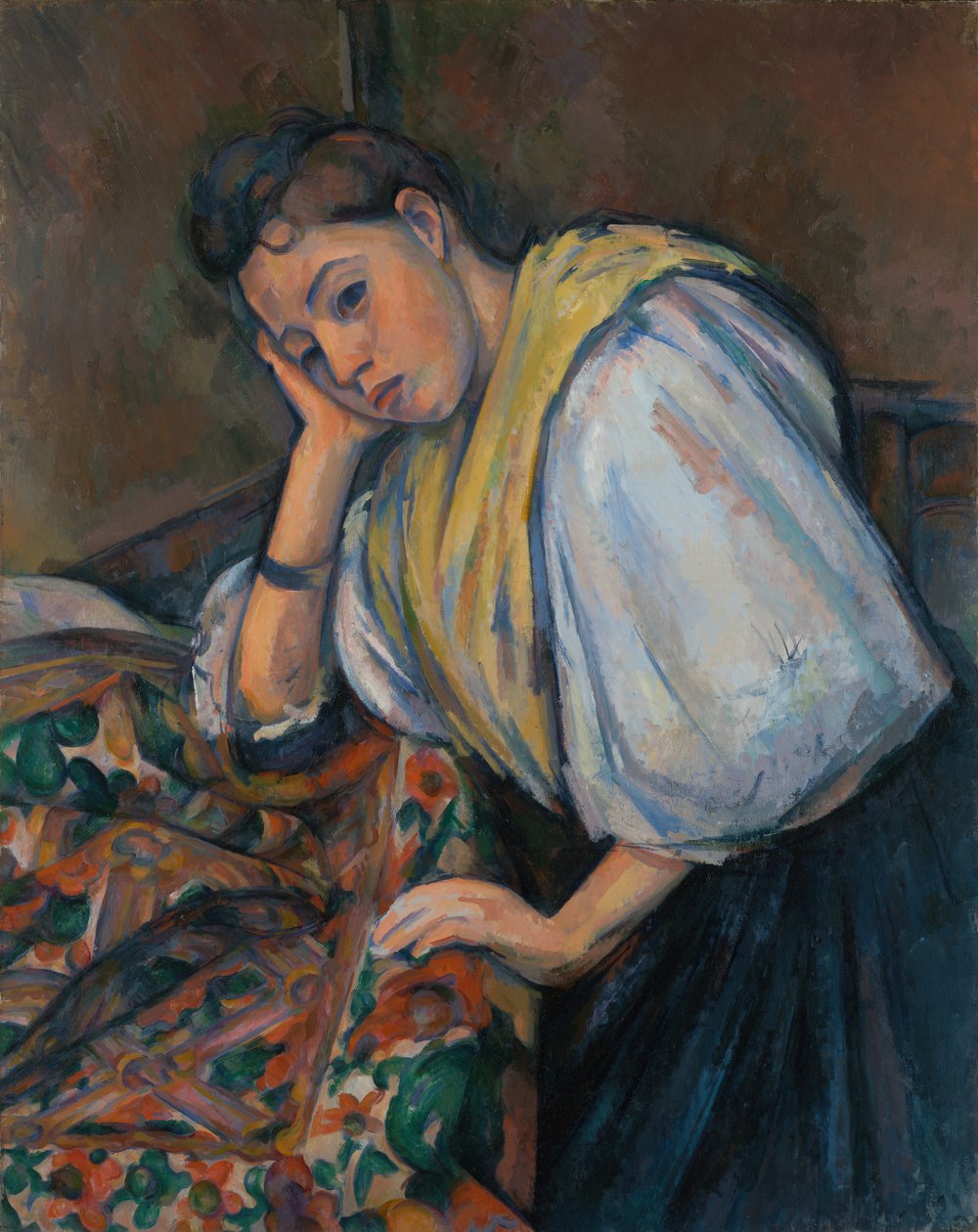 Mladá Italka u stolu od Paul Cézanne