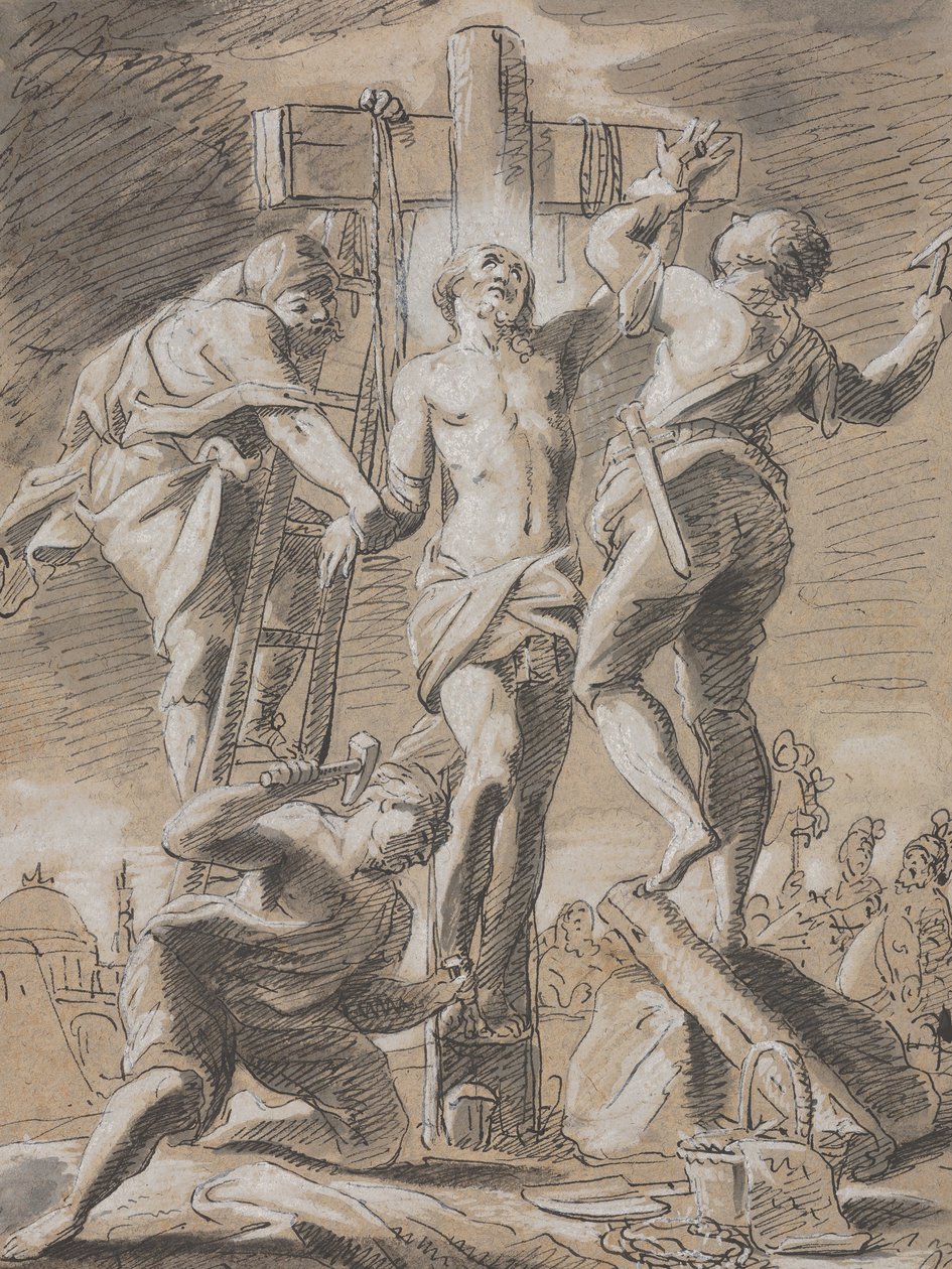 Kristus přibitý na kříži, počátek 18. století. od Paul Decker the Younger