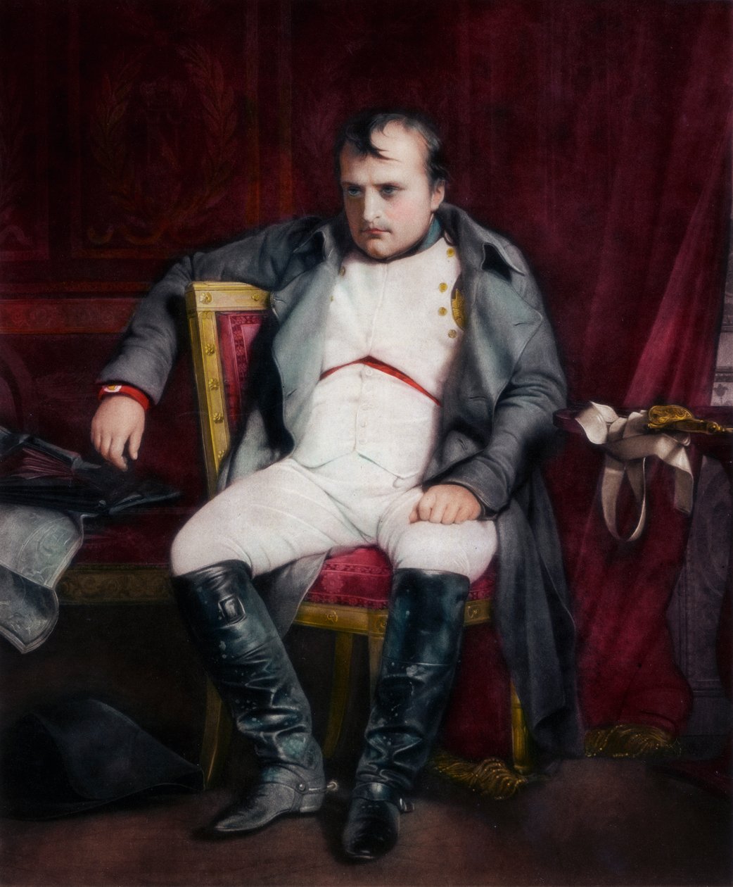 Napoleon ve Fontainebleau během první abdikace - 31. března 1814, 1845. od Paul Delaroche