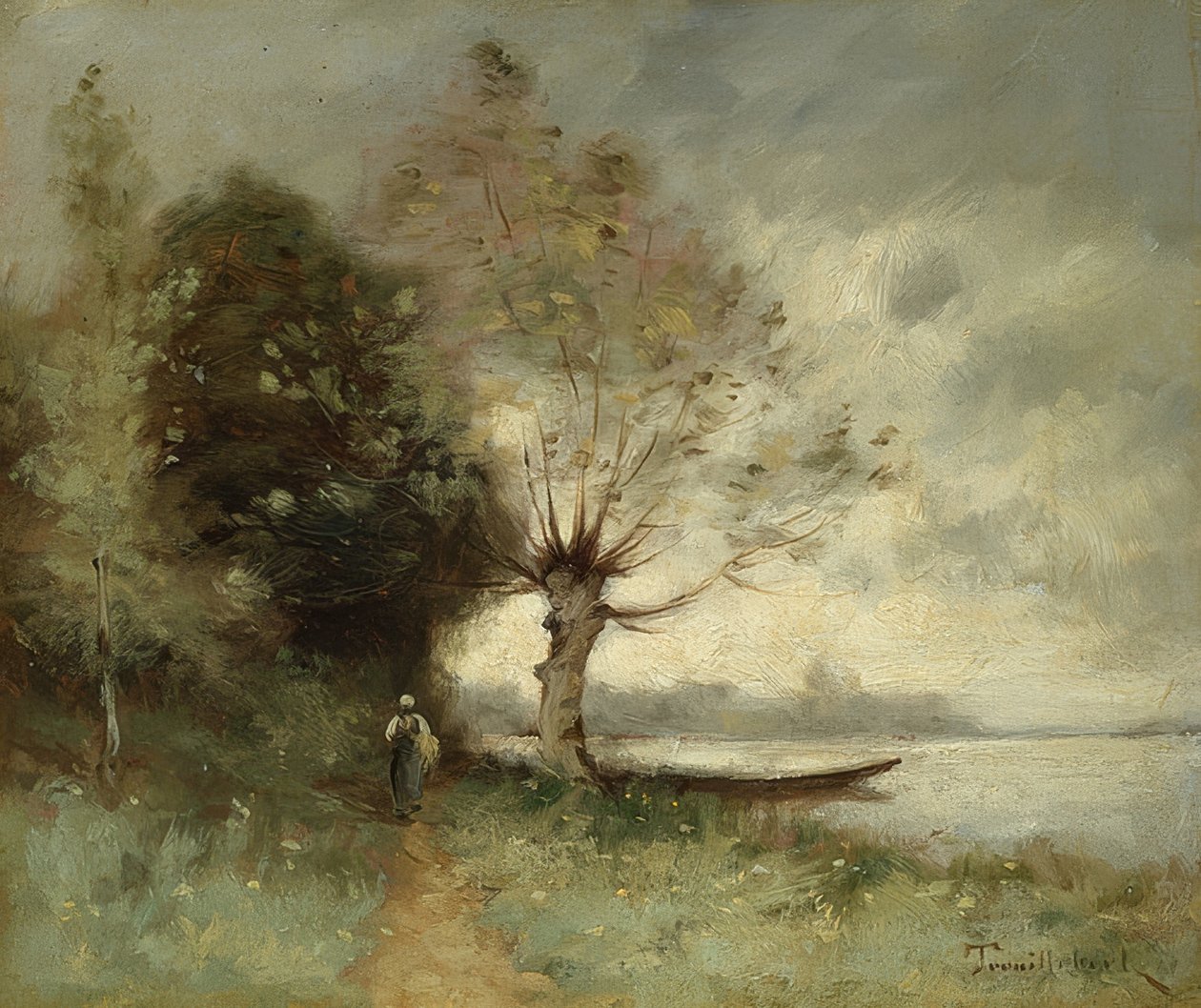 Břehy Loiry poblíž Chouze. 1893 od Paul Desire Trouillebert