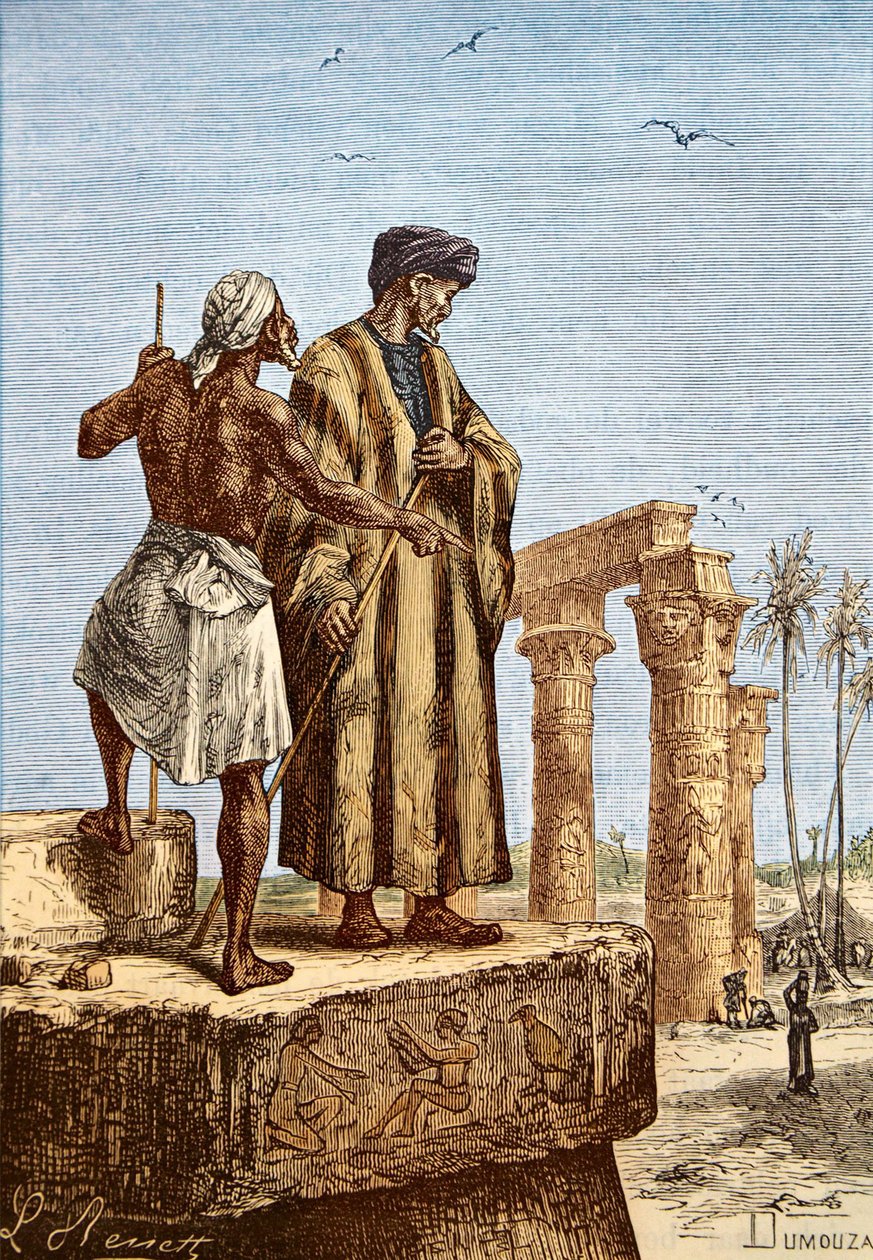 Ibn Battúta v Egyptě, polovina 19. století od Paul Dumouza
