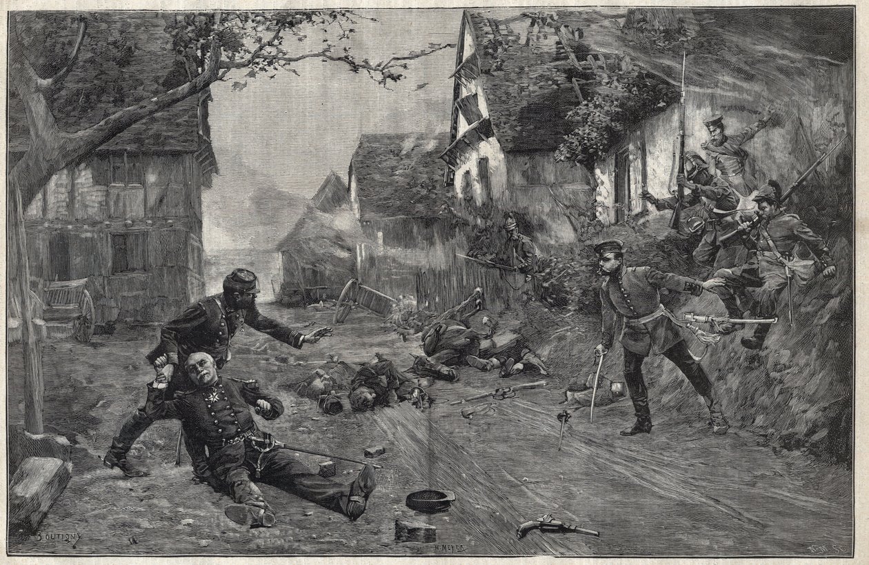 Válka 1870-1871 - v bitvě u Woerth (nebo bitvě u Froeschwiller Woerth, Froeschwiller-Woerth), 6. srpna od Paul Émile Boutigny