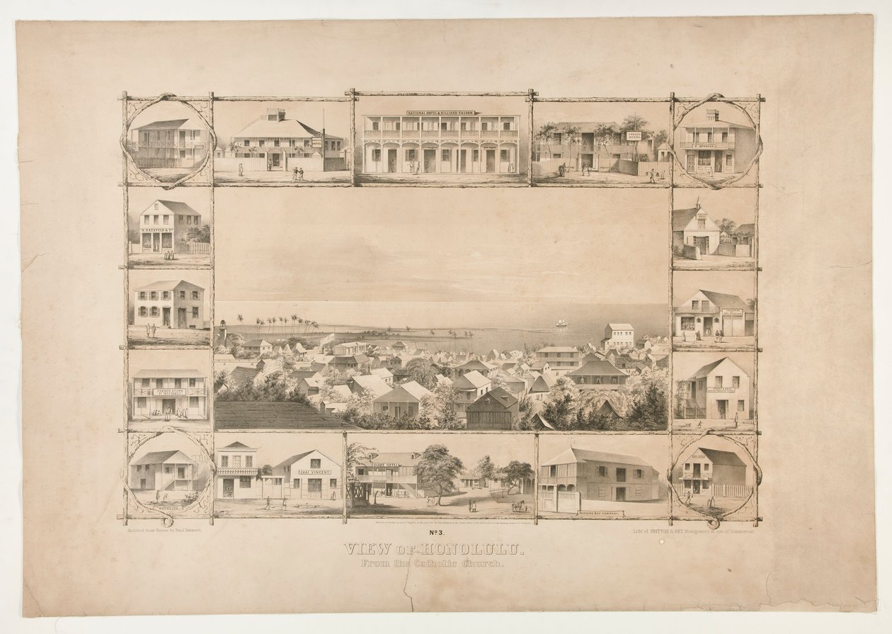 Pohled na Honolulu, z katolického kostela (č. 3) od Paul Emmert