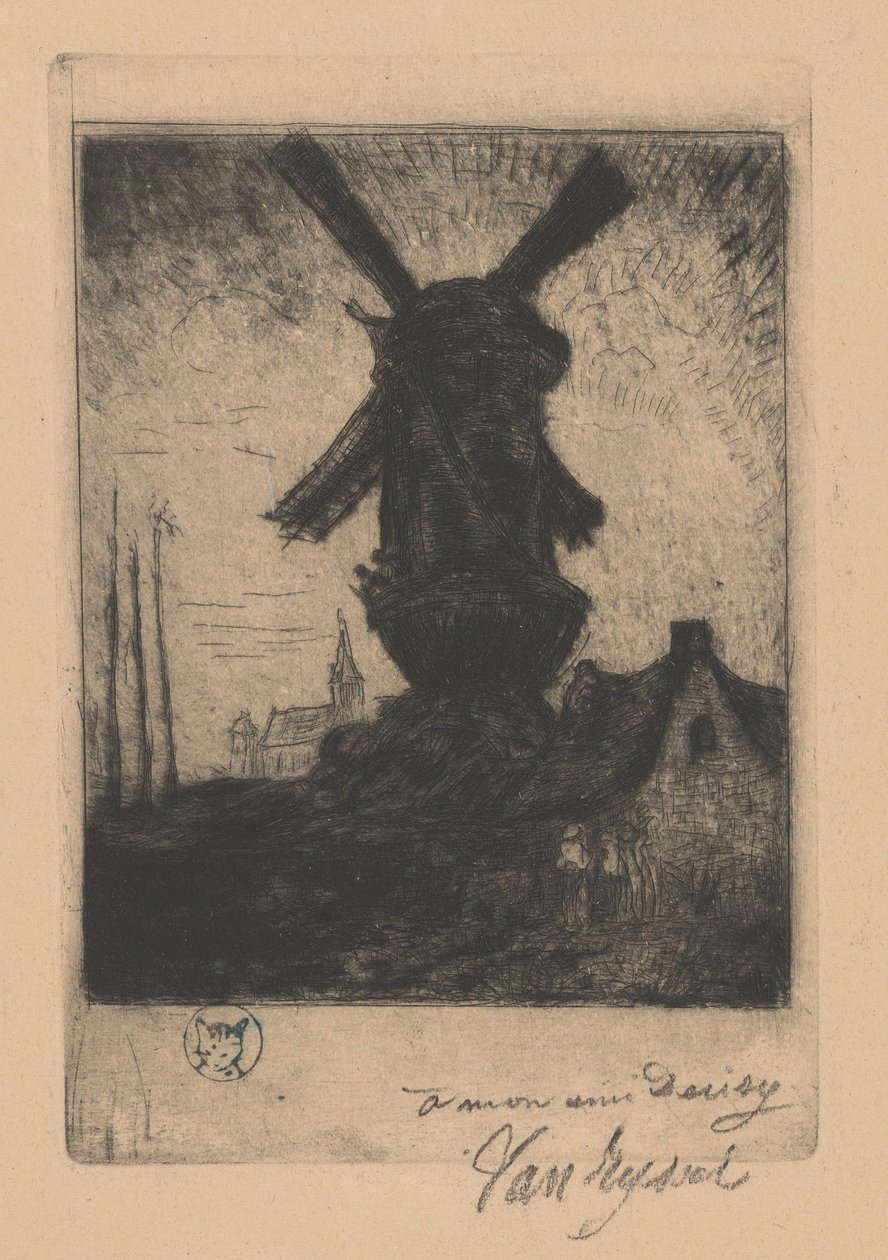 Severní větrný mlýn v údolí Creuse od Paul Ferdinand Gachet