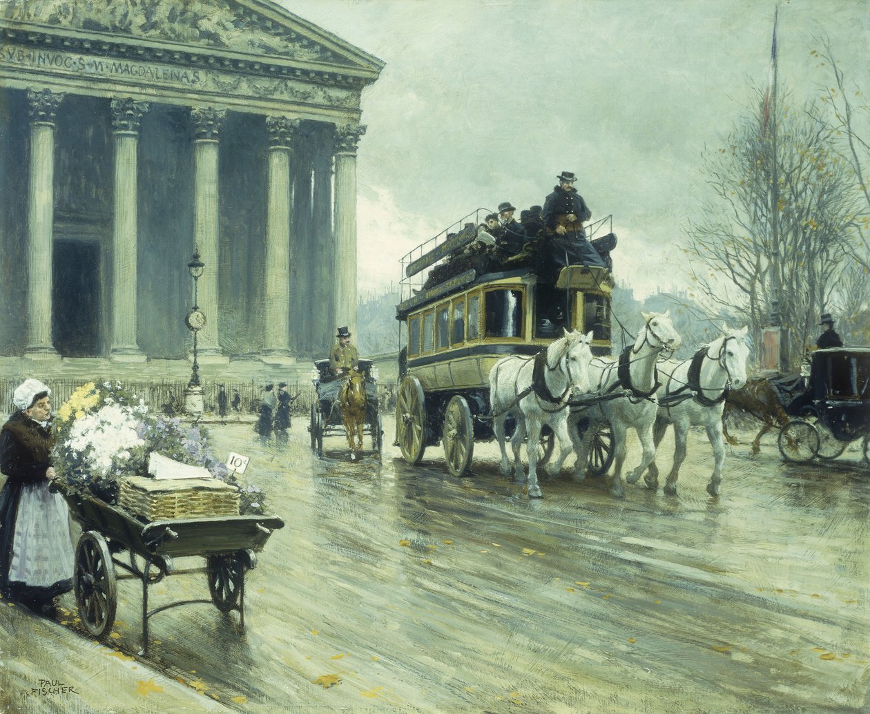 Boulevard na Madeleine, Paříž od Paul Fischer