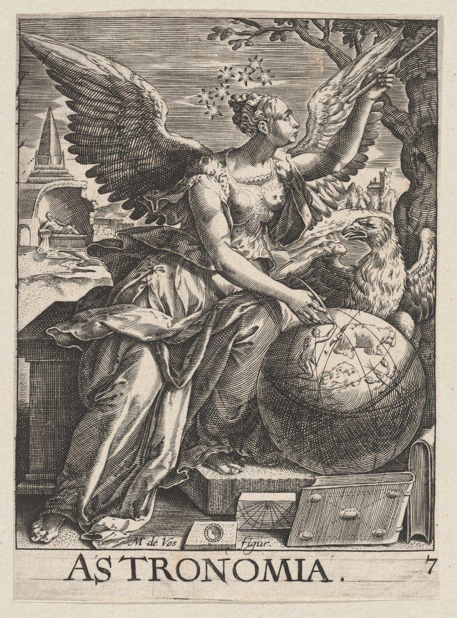 Deska 7: Astronomia, od The Seven Liberal Arts, ca. 1628-66, ca. 1628-66. od Paul Fürst