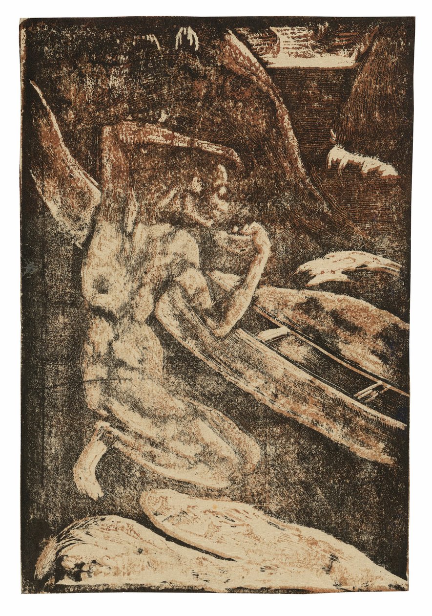 Rybář Pití Vedle Jeho Kánoe od Paul Gauguin