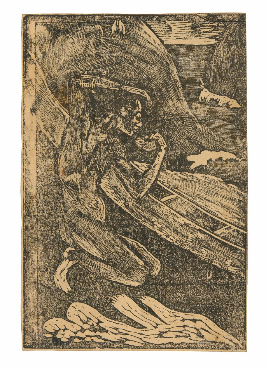 Rybář pije u své kánoe od Paul Gauguin