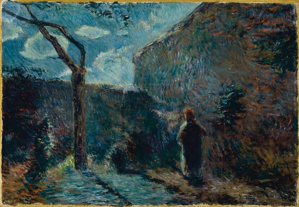 Podél zdi za soumraku, 1881 od Paul Gauguin