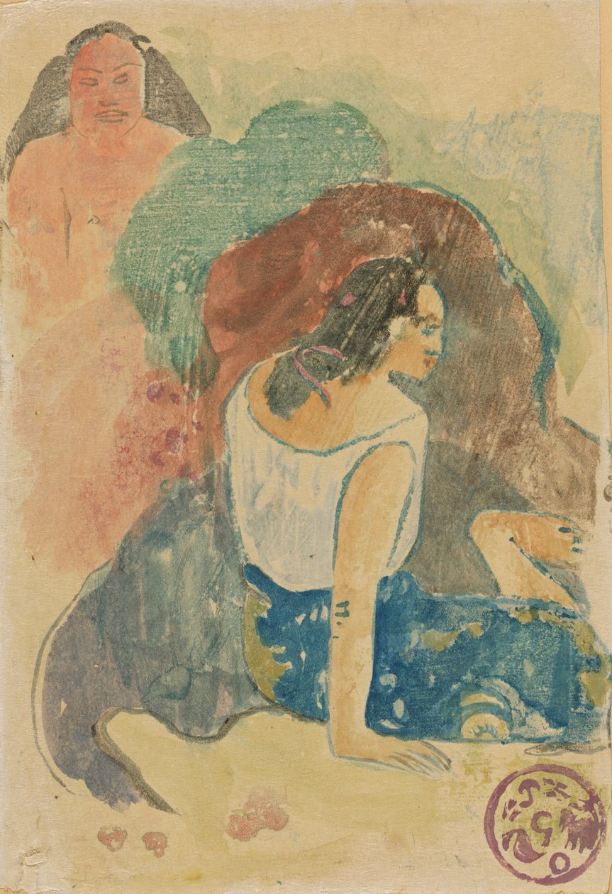 Areaarea no Varua Ino Words of the Devil [recto], 1894. od Paul Gauguin