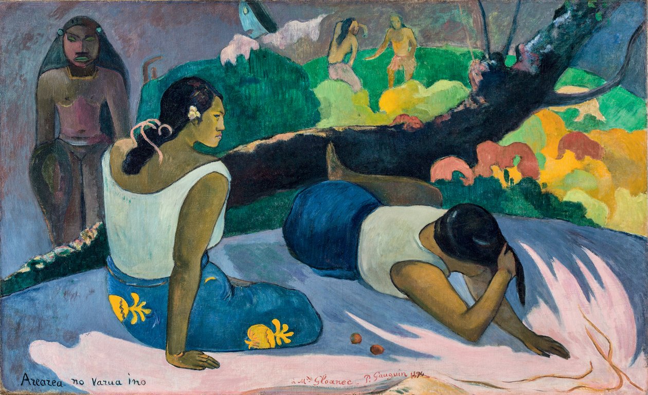 Areaarea no Varua ino Words of the Devil nebo Ležící Tahitské ženy. od Paul Gauguin