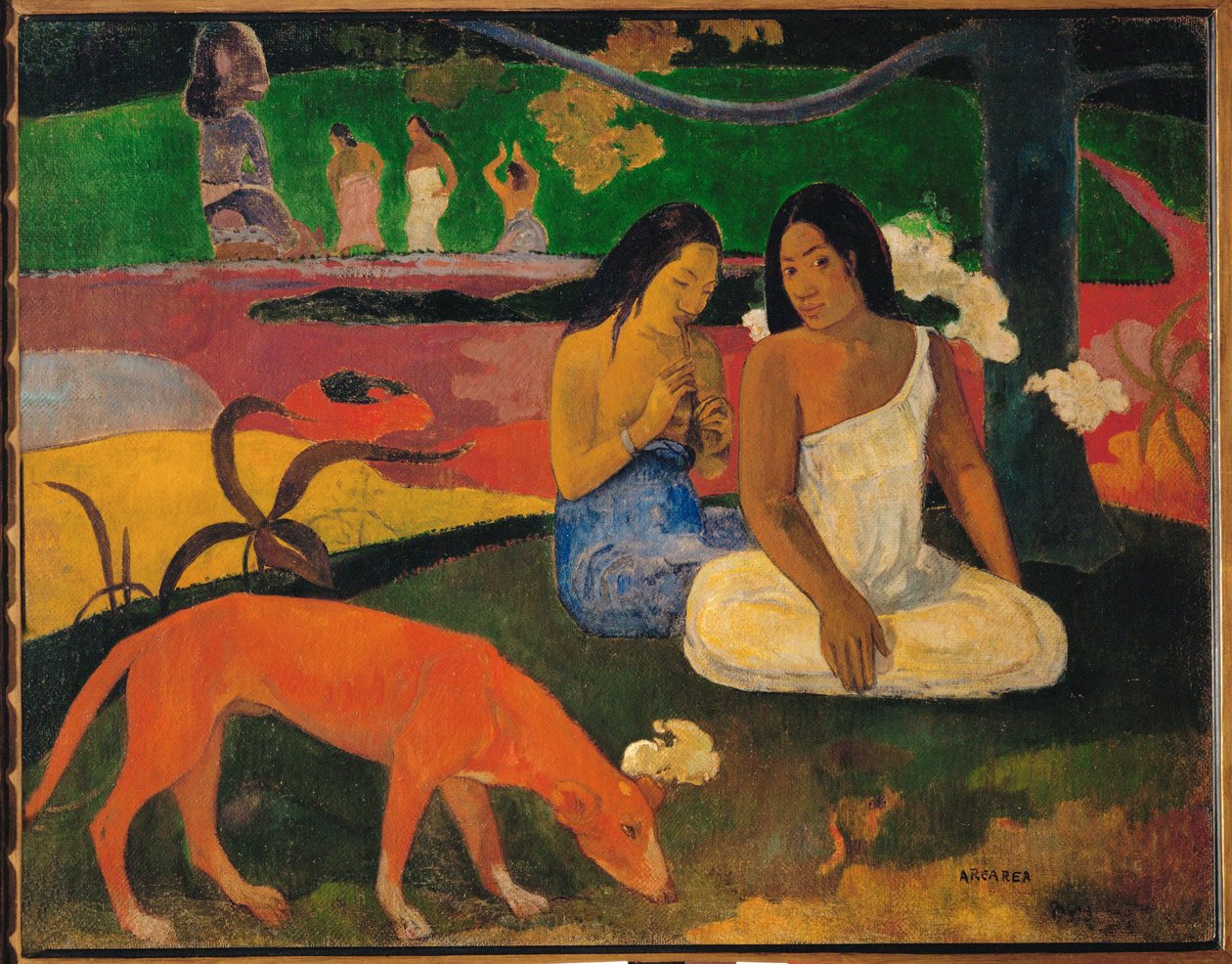 Arearea nebo Joyeusetes (olej na plátně) od Paul Gauguin