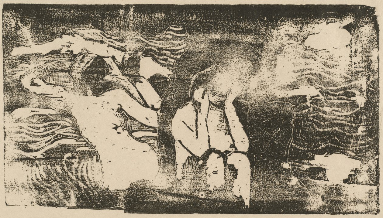 U Černých skal od Paul Gauguin