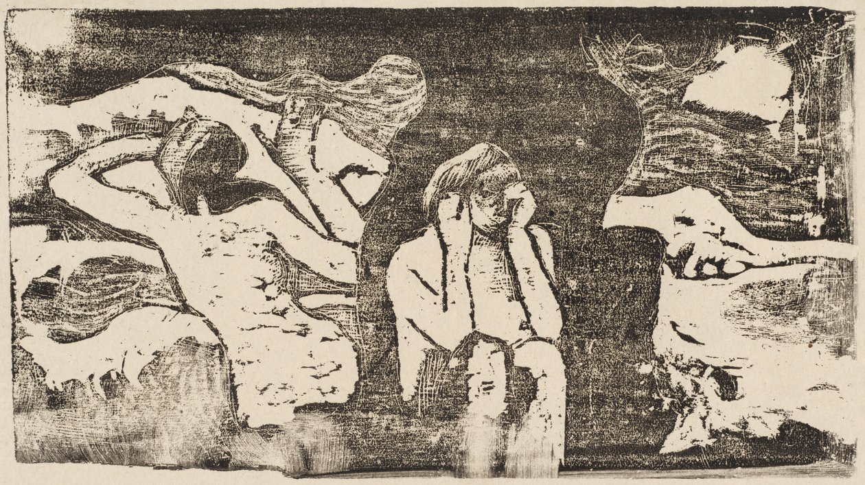 U Černých skal od Paul Gauguin