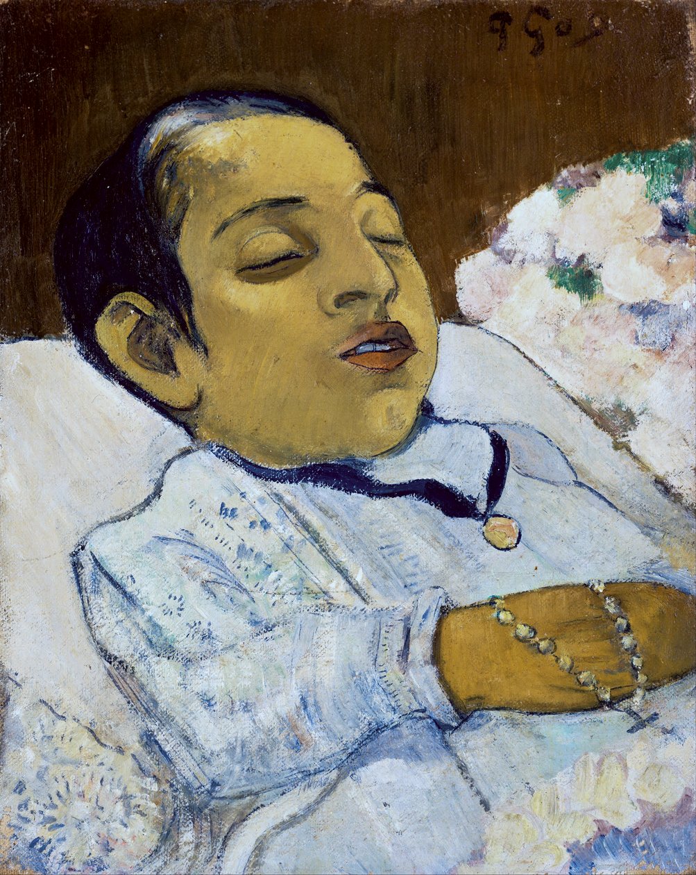 ""Atiti"" Mrtvé dítě v posteli - obraz Paula Gauguina od Paul Gauguin