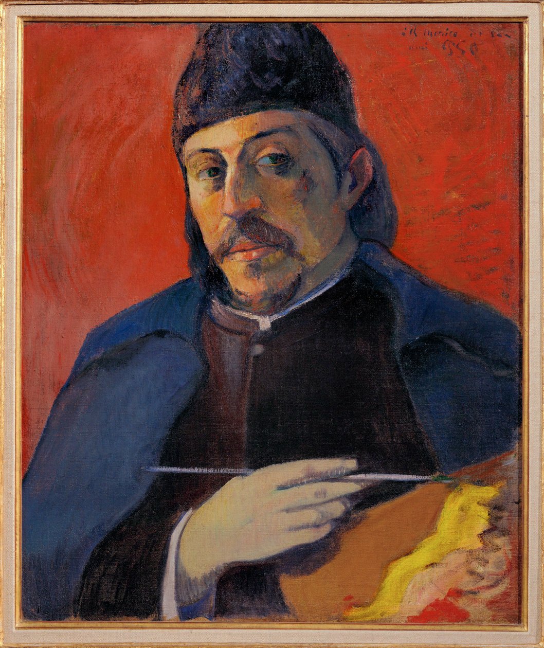 Autoportrét a la Palette (olej na plátně) od Paul Gauguin