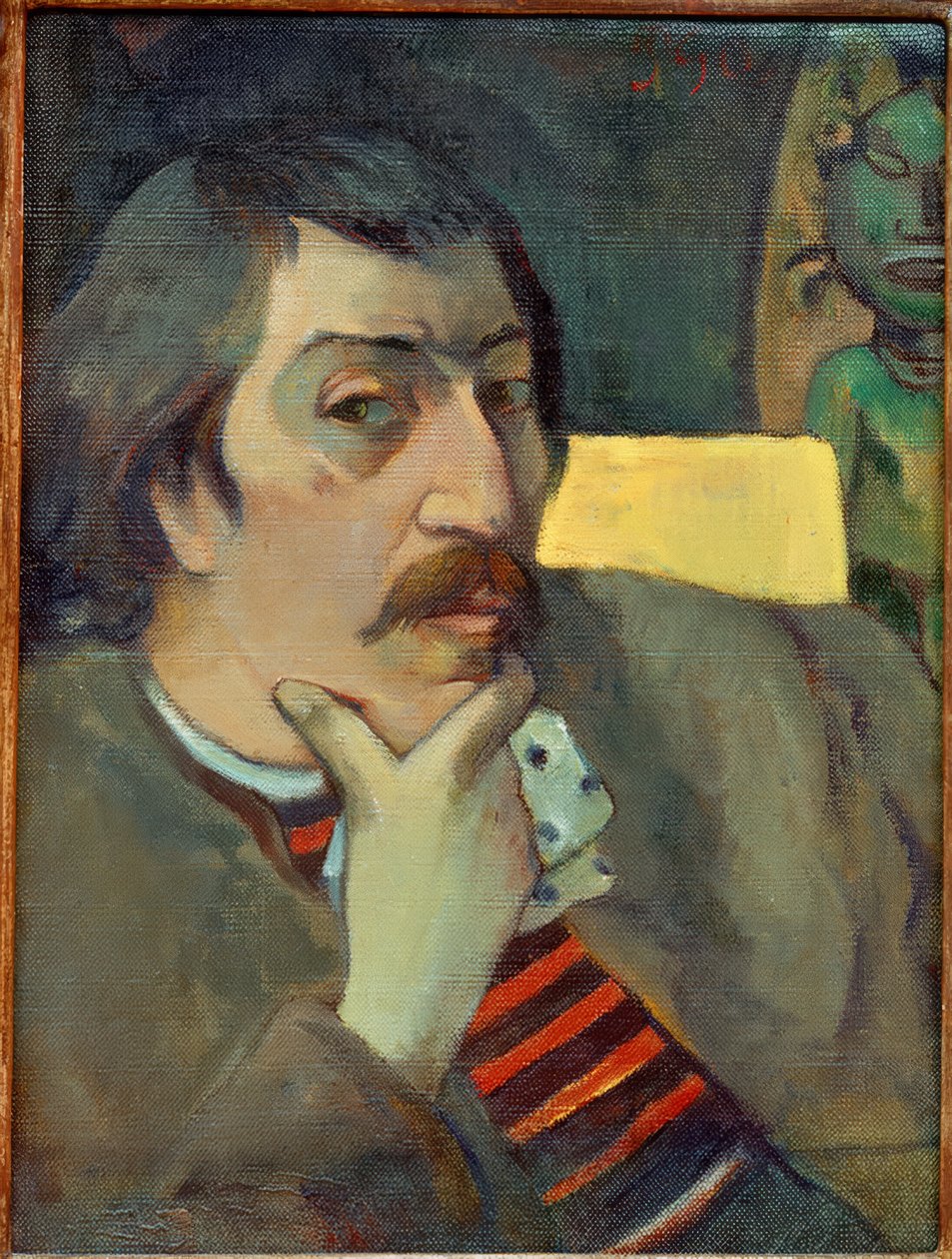 Autoportrét s idolem od Paul Gauguin