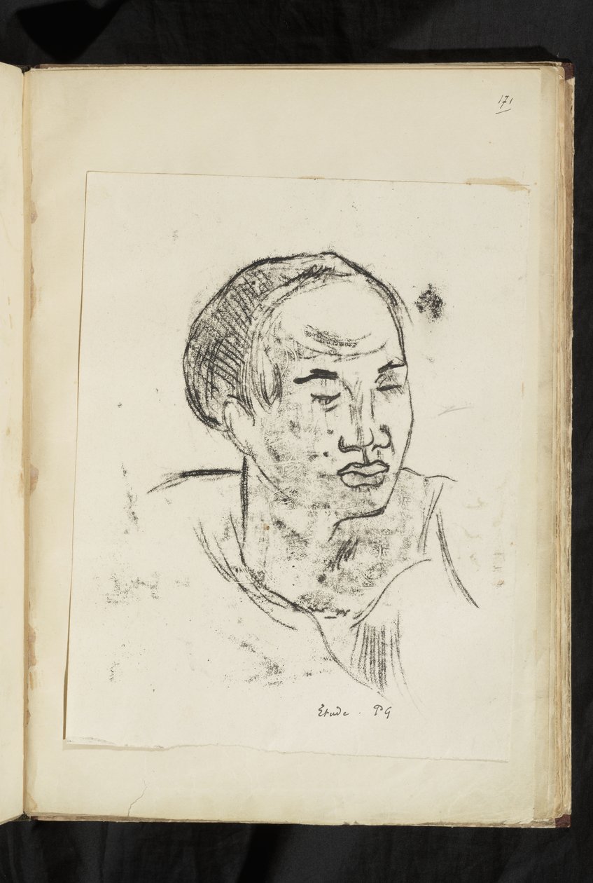 Před a po - Hlava markézské ženy od Paul Gauguin