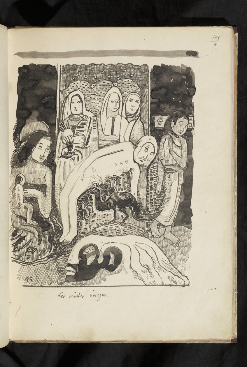 Před a po - kresba "Svaté obrázky" od Paul Gauguin