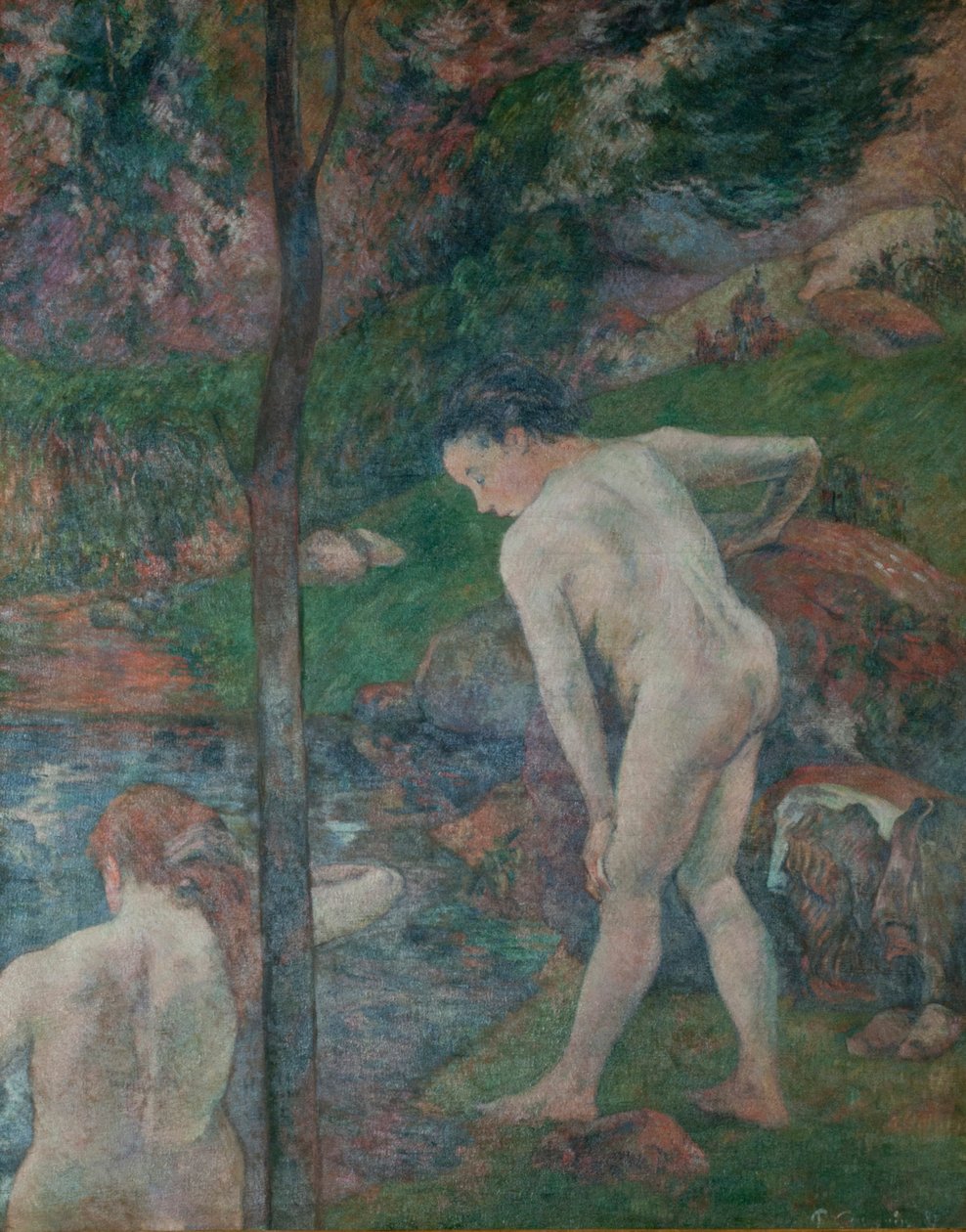 Lapači v Bretani Dva koupající se, 1887. od Paul Gauguin